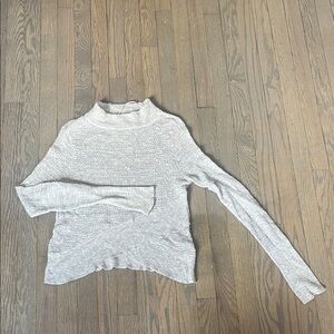 Free People Black and White Knit Top